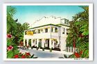 Carte postale Florida Key West FL Eden House Resort Hotel années 1980 chrome non posté
