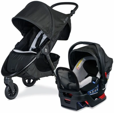 Britax B-Free Premium & B-Safe Gen2 FlexFit+ Travel System - Clean Comfort Black - Image 1 of 4