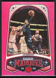 2019-20 Panini Chronicles Marquee Pink 1 Ja Morant RC Memphis Grizzlies #253