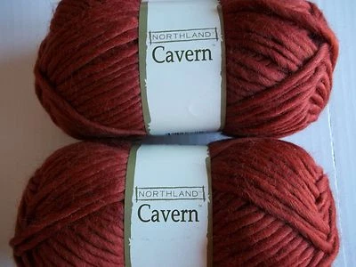 Northland Cavern bulky wool blend roving yarn, Lava (brown), lot of 2(78 yds ea) - Image 1 of 2