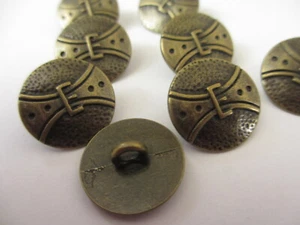 11/16" Antik BRONZE Gürtelschnalle Design Schaft hinten Knöpfe (8) - Bild 1 von 5