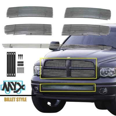 Fits 2002-2005 Dodge Ram 1500 Regular Model Billet Grille Chrome Front Grill 03 Foto 1 de 4