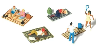 NEW 2025 RELEASE ! HO PREISER FIGURES # 10697 People on the Lawn / Park / Beach - Image 1 of 2