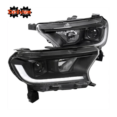 Faros proyectores negros Ford Ranger 19-22 LED DRL señal de giro secuencial Foto 1 de 4