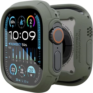 Elkson Made for Apple Watch Ultra 2 1 Coque Bumper 49Mm Protecteur d'écran Trempé - Photo 1 sur 12