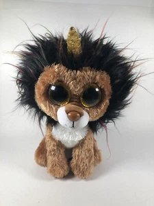 Ty Beanie Boos Plush Ramsey Lion Unicorn 9” 2021 Gold Brown Stuffed Toy  - Picture 1 of 13
