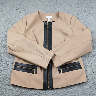 Chaqueta Chicos Mujer Mediana Marrón Cremallera Completa Manga Larga Foto 1 de 4