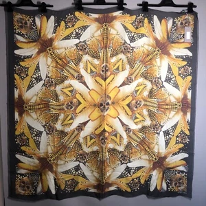 Bufanda de seda Alexander Mcqueen de gran tamaño 2013 con estampado de libélulas - Imagen 1 de 23