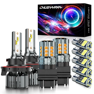 For 2016-2021 Ford F750 Truck LED Headlight+Side Marker+Turn Signal Light Bulbs - Image 1 of 4