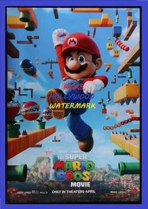 Orig SUPER MARIO BROS MOVIE 48x70 D/S Bus Shelter BUS STOP Theater MALL Poster - Picture 1 of 1