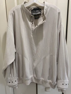 Mens Zero Restriction Golf 1/4 Snap Herringbone Microsuede Pullover Jacket Sz XL - Picture 1 of 4