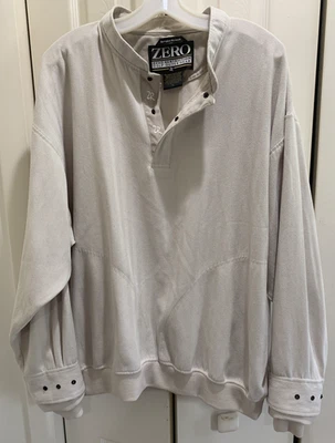 Mens Zero Restriction Golf 1/4 Snap Herringbone Microsuede Pullover Jacket Sz XL - Image 1 of 4