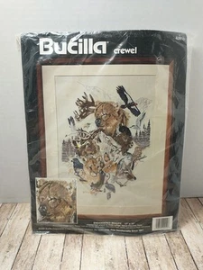 1994 Bucilla Crewel Endangered Beauty 17” X 23” Kit 40910 Eddie LaPage - Picture 1 of 6