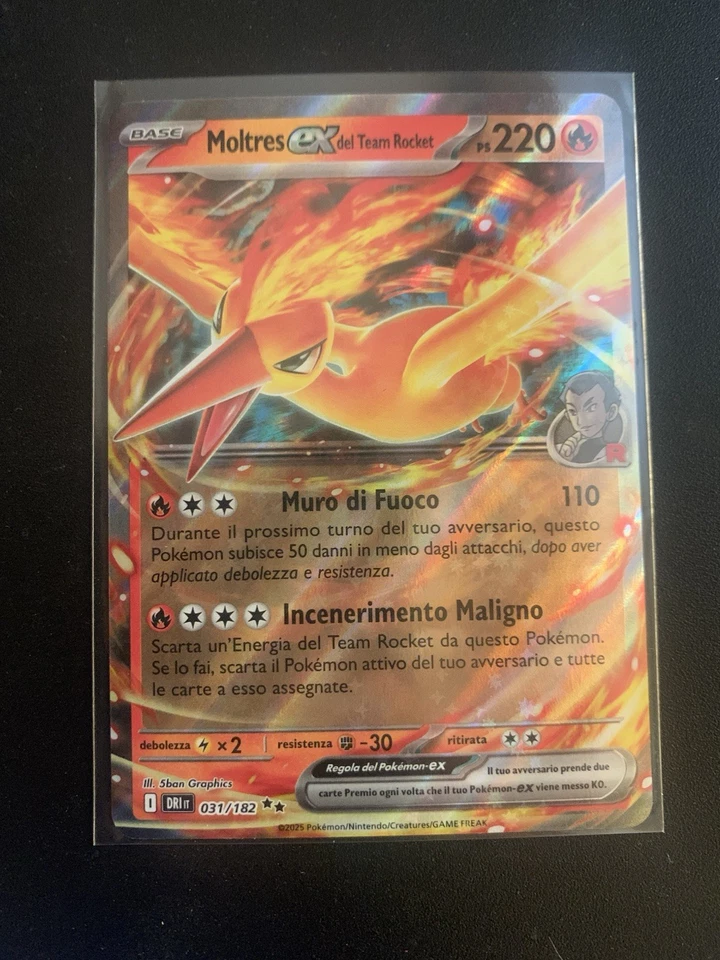 Carta Pokémon Moltres Team Rocket Ex Rivali Predestinati Ita Italiano 031/182 - Immagine 1 di 1