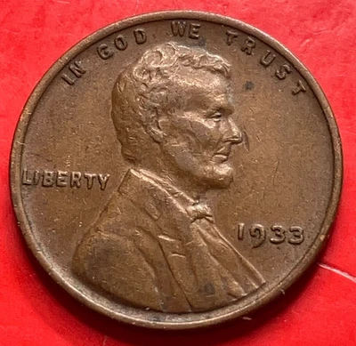 1933-P Lincoln Wheat Cent Penny GEM BN AU-BU From an Original Bank Roll - Image 1 of 4