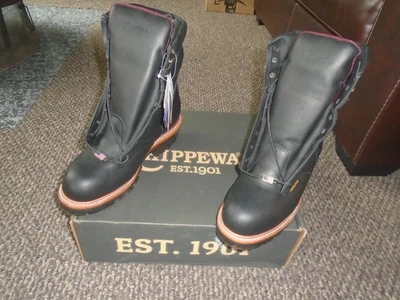NEW USA Chippewa Super Logger Boots #25410 Steal Toe work boots Biker boots - Image 1 of 2
