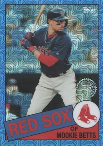 2020 Topps '85 Silver Pack Chrome Blue Refractor #85C-7 Mookie Betts 062/150 - Picture 1 of 2