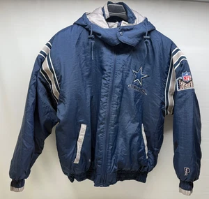 Giacca imbottita zip vintage anni 90 PRO PLAYER NFL US uomo XL Dallas COWBOYS - Foto 1 di 17