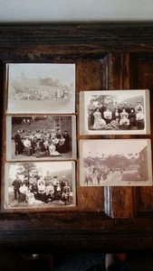 1897 5X ANTIQUE CABINET CARD PHOTOGRAPHS - BECKERMET CUMBRIA - DIAMOND JUBILEE - Picture 1 of 13