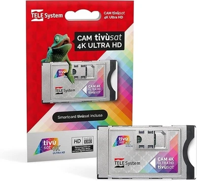 Tele System CAM Certificata tivùsat 4K ULTRA HD per Guardare Canali in Alta Defi - Immagine 1 di 4