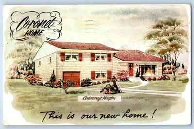 1958 Gibbsboro New Jersey NJ Postcard Cedarcroft Heights Coronet Home Painting - Image 1 of 2