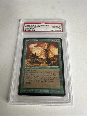 1994 MAGIC THE GATHERING - MTG - HORNET COBRA legends Psa 10 - Image 1 of 2