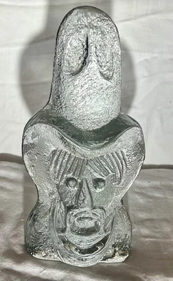 Vintage Blenko Sculptural Glass Paperweight Cowboy Mid Century Don Shepherd 9.5” - Image 1 of 4