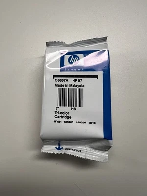 HP 57 Tri Color Ink Cartridge Genuine Sealed NO Box Expired C6657A - Image 1 of 4