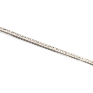 1 Foot 925 Sterling Silver Strip Wire Swirl Fancy Pattern Stepped Bezel Wrapp... - Foto 1 di 6