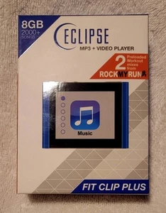 Eclipse Fit Clip Plus 8GB MP3/Video Player/Pedometer/Radio/microSD Card Slot NEW - Picture 1 of 5