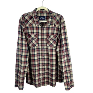 Camisa Western American Eagle Outfitters XXL Vintage Calce Cuadros Para Hombre Perla A Presión - Imagen 1 de 6
