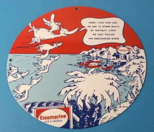 Vintage Esso Gasoline Sign - Dr Seuss Comic Gas Service Porcelain Sign - Picture 1 of 15
