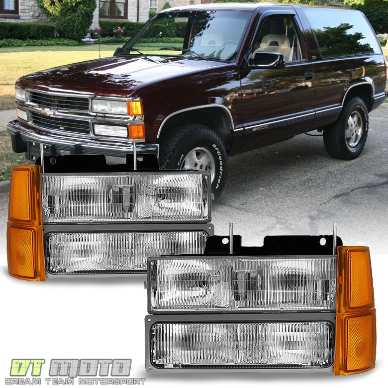 Faros + esquinas + lámparas de estacionamiento para parachoques Chevy Silverado Suburban Tahoe 1994-1998 Foto 1 de 4