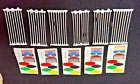 5 Sticker Sheets, Parts/Contacts Bag Tyco Slot Car Flag Decals, Poles, NEW, 1992