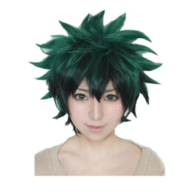 Peluca corta verde de Halloween cosplay para hombre Foto 1 de 4