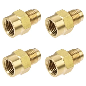 4pcs Brass Pipe fitting 5/16 SAE Flare Male to 1/4NPT Female Thread - Picture 1 of 5