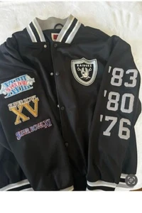 Limited Edition Oakland Raiders Super Bowl Patch Satin Jacket XL - Picture 1 of 3