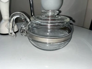 Vintage Pyrex Teapot Flameware Glass Mid Century Made In The USA - Picture 1 of 8