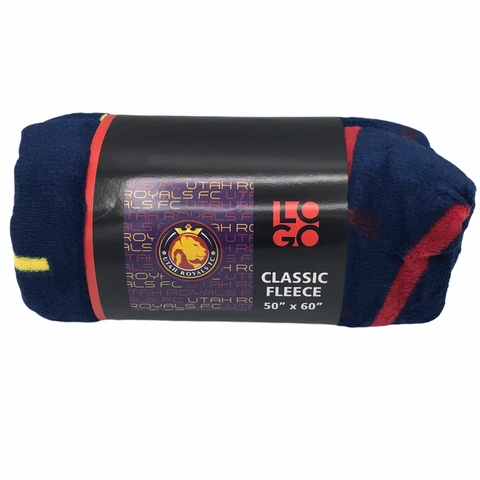 Logo Brands Official Utah Royals FC Classic Fleece Blanket Lightweight 60x50 Cover