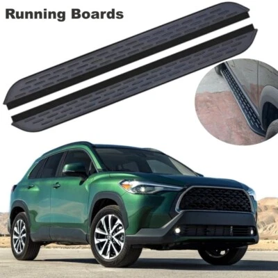 Running Boards Fits for Toyota Corolla Cross 2022-2025 Nerf Bars Side Steps 2PCS - Image 1 of 4
