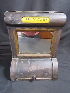 ANTIQUE VICTORIAN GENERAL STORE SPICE DISPENSER METAL TIN BIN VARIOUS SPICES - Picture 1 of 15