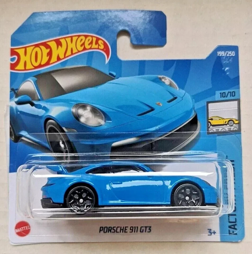 Tarjeta corta Hot Wheels HW 2022 nueva de fábrica Porsche 911 GT3 azul Foto 1 de 1