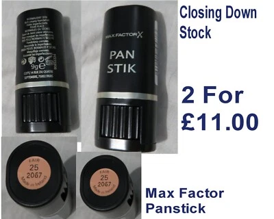 Max Factor 9g Pan Stik Foundation 2 - no25 Fair - Image 1 of 4