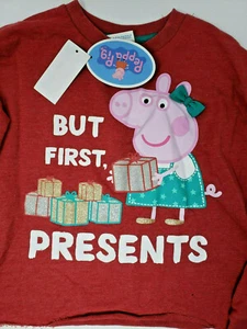 Peppa Pig Toddler Girls Graphic-Print Sweatshirt Holiday Presents - Red. - Picture 1 of 5
