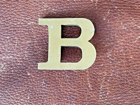 Letter B Vintage 1980's Metal Letters Made in Europe Hand Made 3D FREE POST Cover