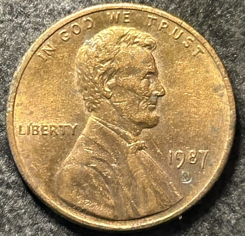 Lincoln Cent 1987-D/D 1C RPM FS-501 US Mint Error Cover