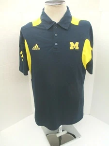University Of Michigan Adidas Scorch Climalite Herren Large blau gelb Poloshirt - Bild 1 von 10