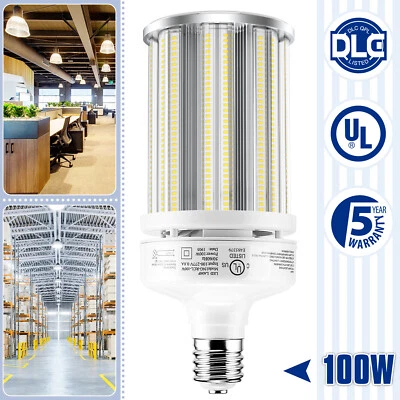 100W LED Corn Light Bulbs Replace 400W HID/HPS Street Garden Lamp E39 Mogul Base - Image 1 of 4