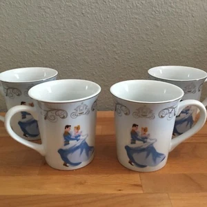 Zrike Disney Prinzessin Aschenputtel & Prinz Tanzen Tee Kaffeebecher 4er Set - NEU - Bild 1 von 5