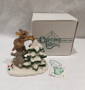 Charming Tails TEAMWORK HELPS Silvestri Dean Griff in Box Christmas Mouse Bunny - Picture 1 of 10